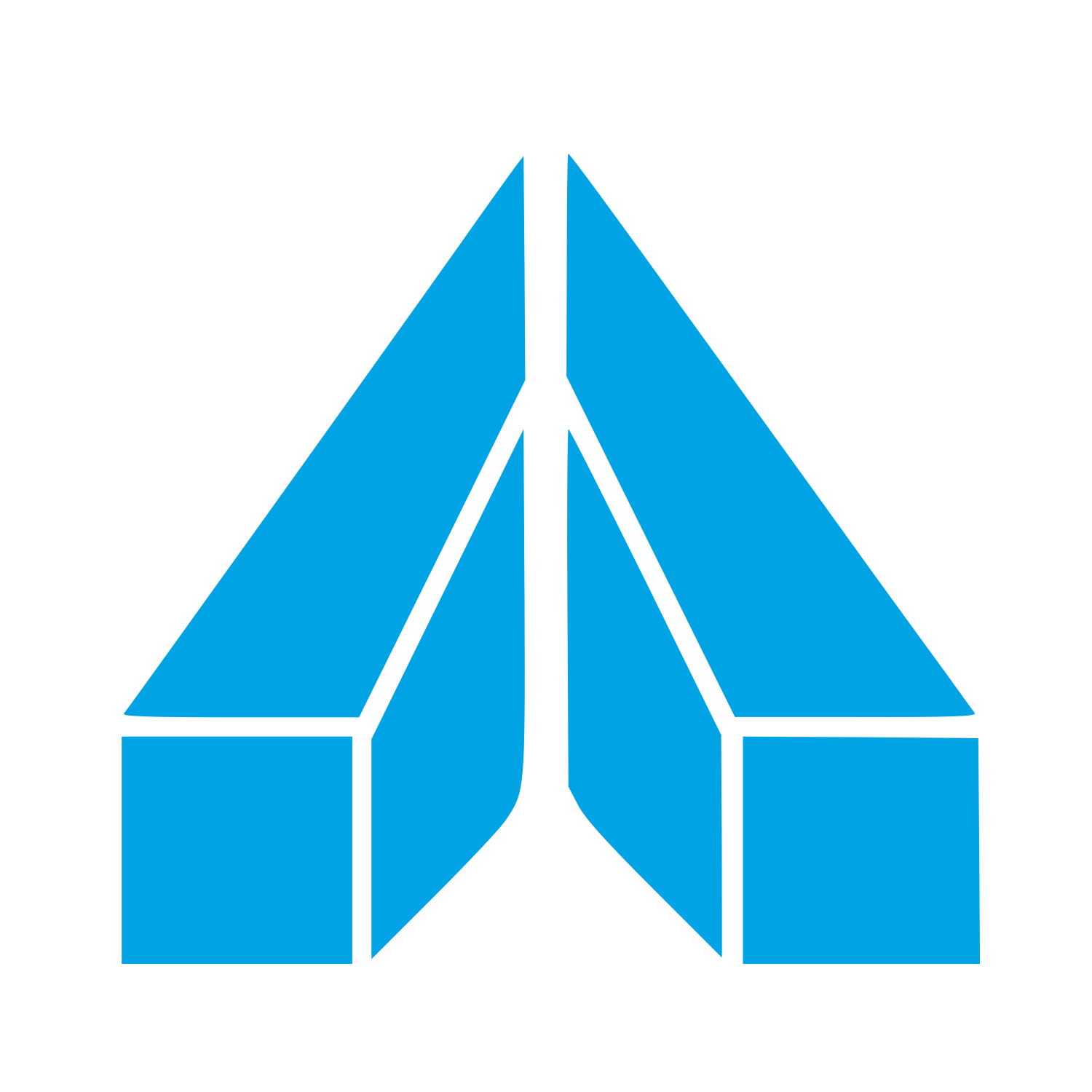 Bauhaus Praying Hands Logo #00a3e4