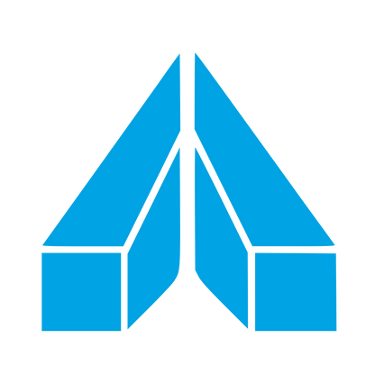 Bauhaus Praying Hands Logo #00a3e4