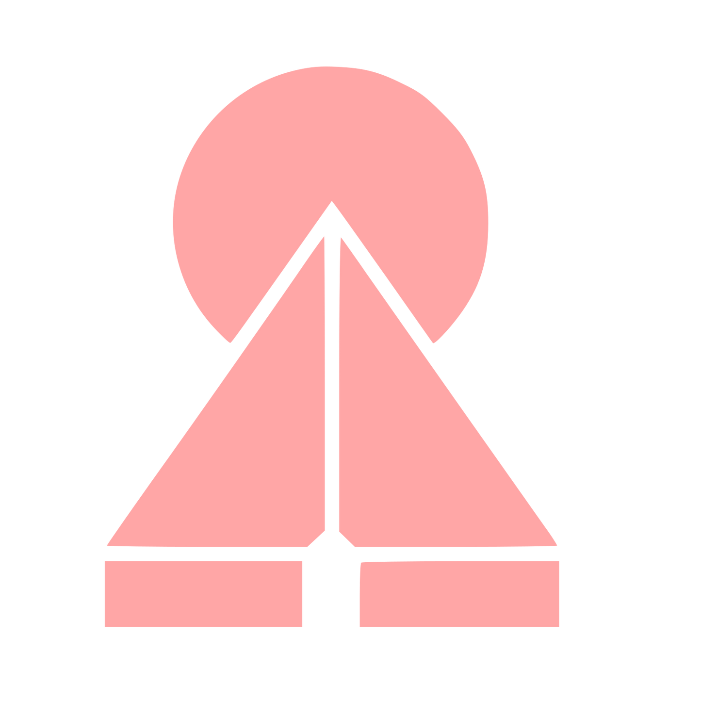 Bauhaus Praying Hands Logo #ffa6a6