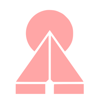 Bauhaus Praying Hands Logo #ffa6a6