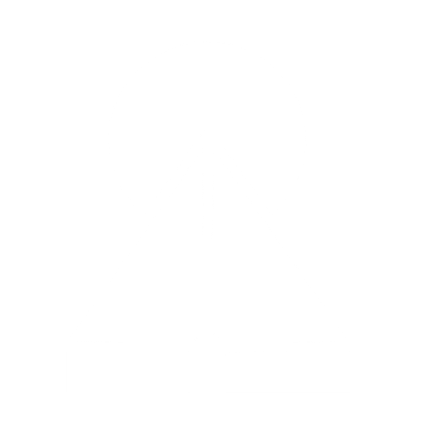 Bauhaus Praying Hands Logo #ffffff