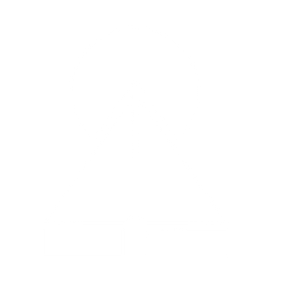 Bauhaus Praying Hands Logo #ffffff