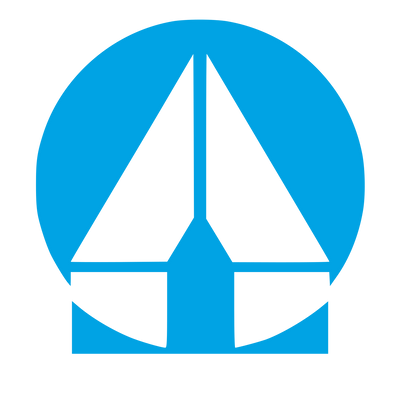 Bauhaus Sailboat Circle Logo #00a3e4