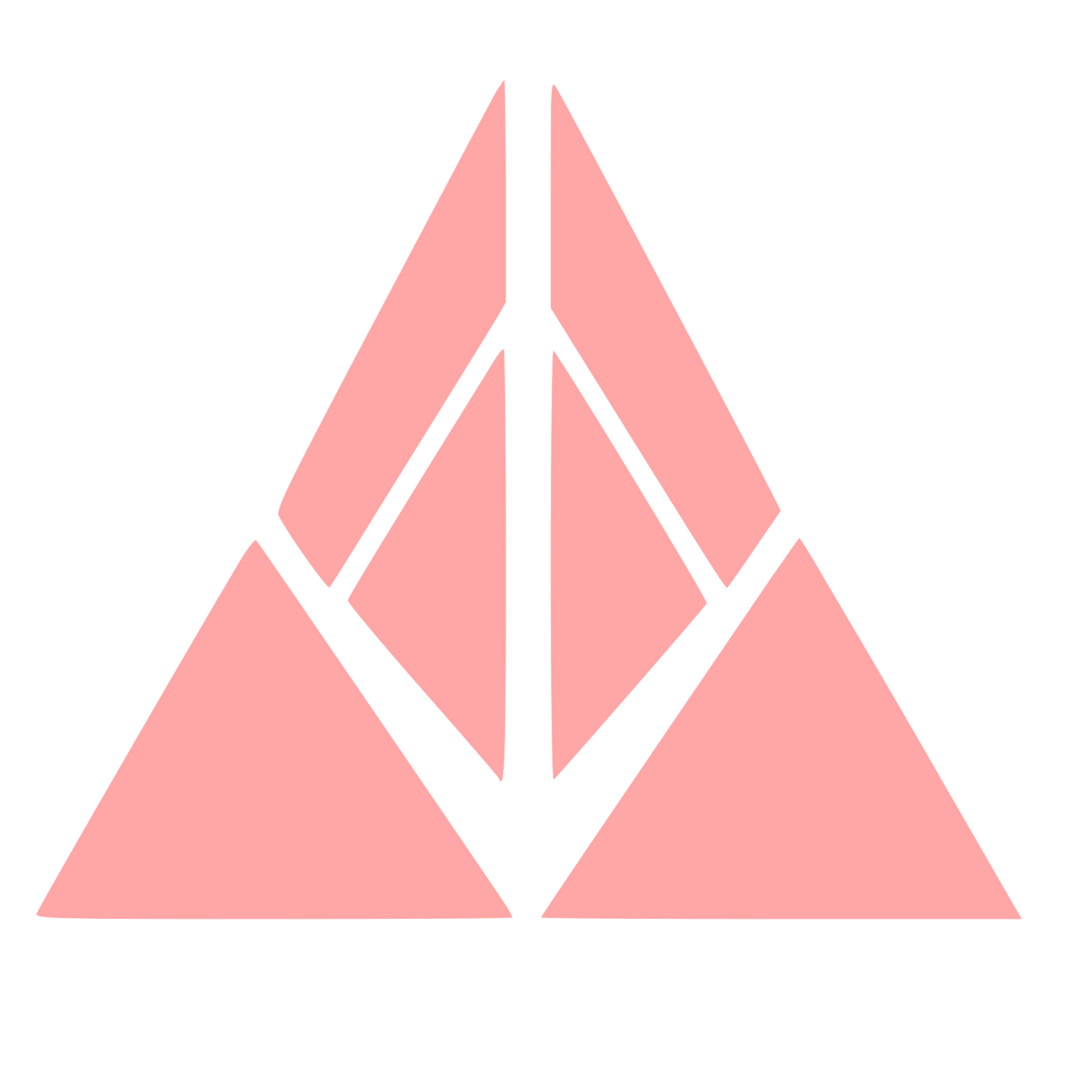 Geometric Triangle Mountain Logo #ffa6a6
