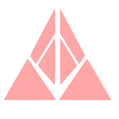 Geometric Triangle Mountain Logo #ffa6a6