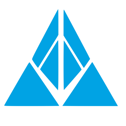 Geometric Triangle Mountain Logo #00a3e4
