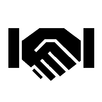 Brutalist Handshake Deal Logo