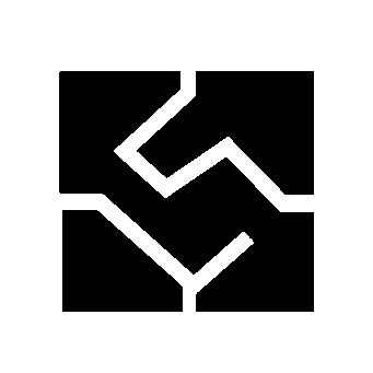 Brutalist Handshake Square Logo