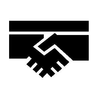 Brutalist Handshake Deal Logo
