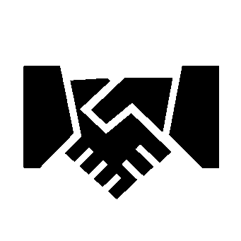 Brutalist Handshake Logo