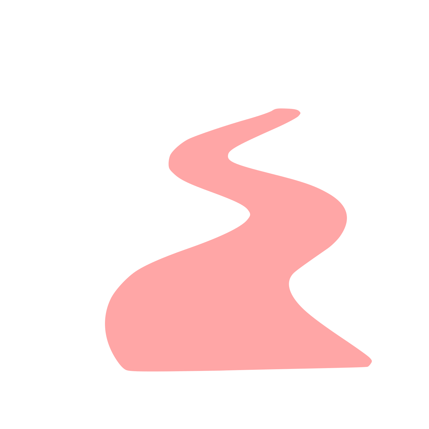 Winding River Path Logo #ffa6a6