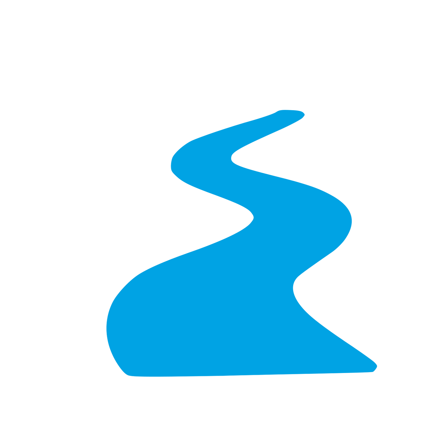 Winding River Path Logo #00a3e4