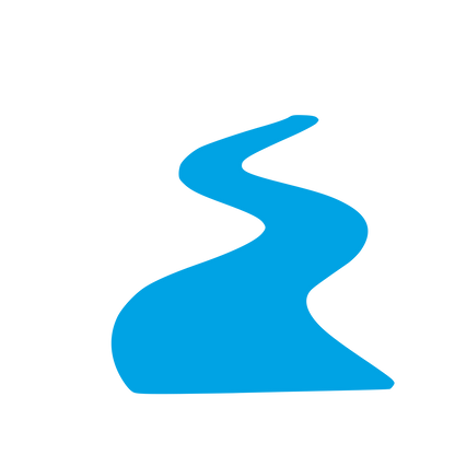 Winding River Path Logo #00a3e4