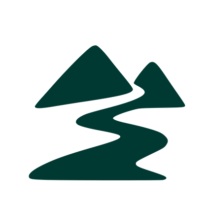 Mountains Winding Path Logo #003932
