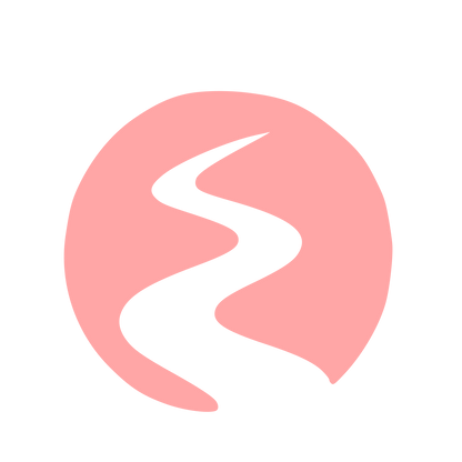 Winding River Circle Logo #ffa6a6