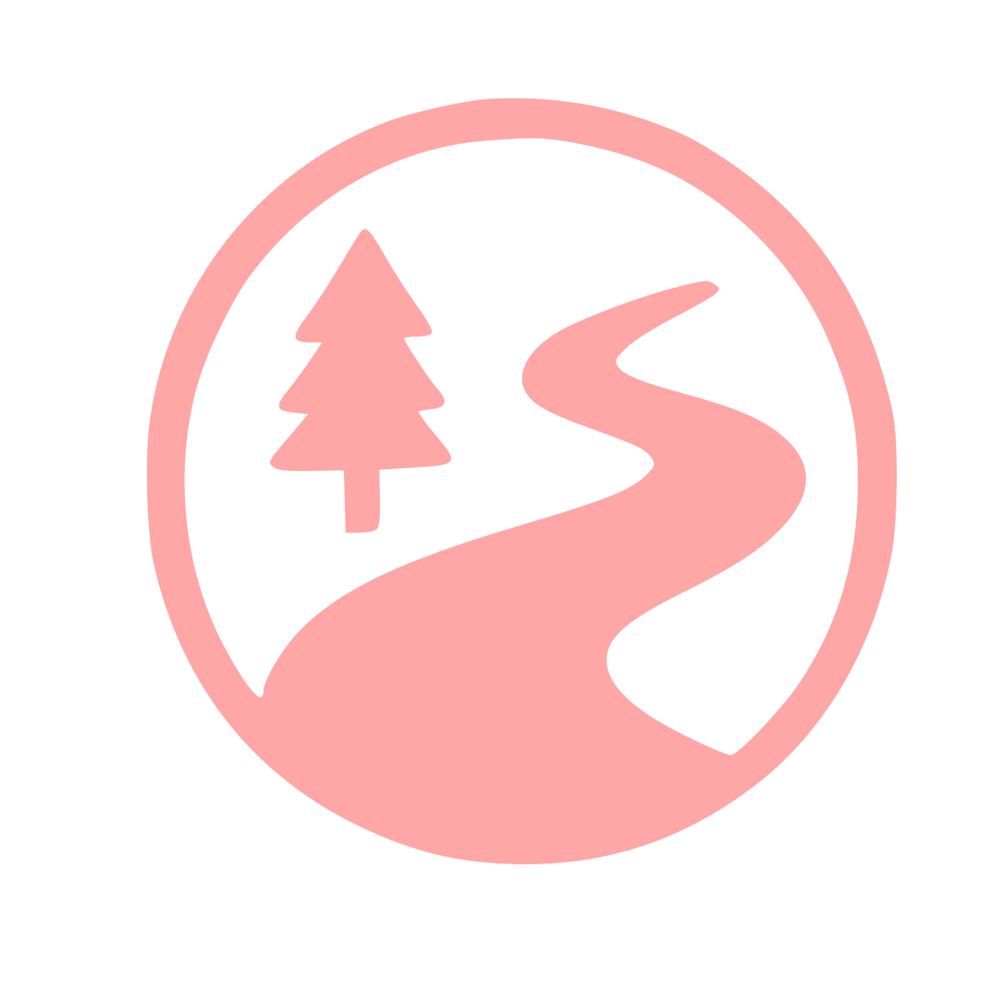 Forest Road Circle Logo #ffa6a6