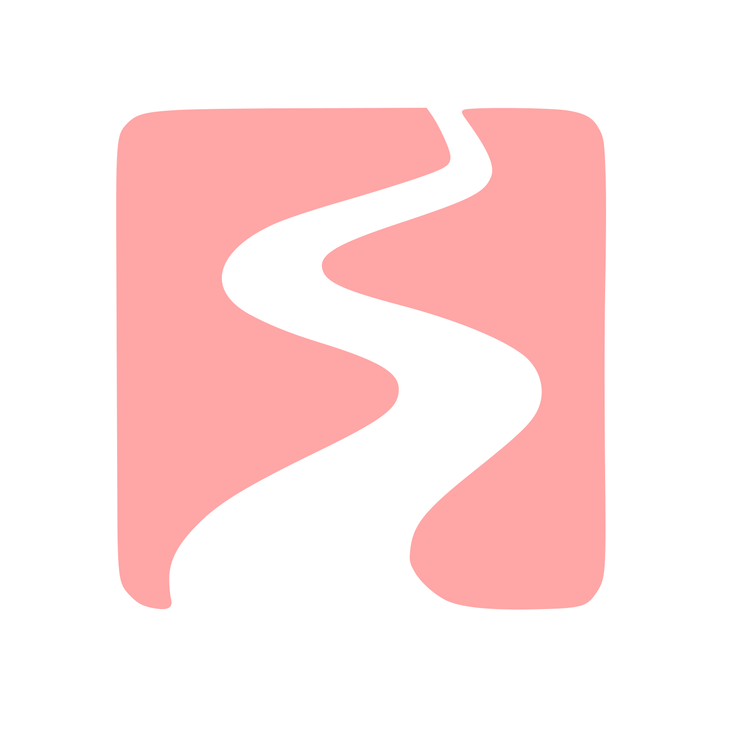 Winding River Path Logo #ffa6a6