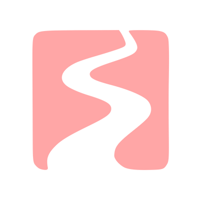Winding River Path Logo #ffa6a6