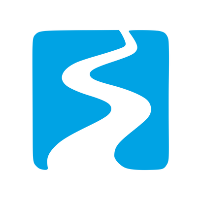 Winding River Path Logo #00a3e4