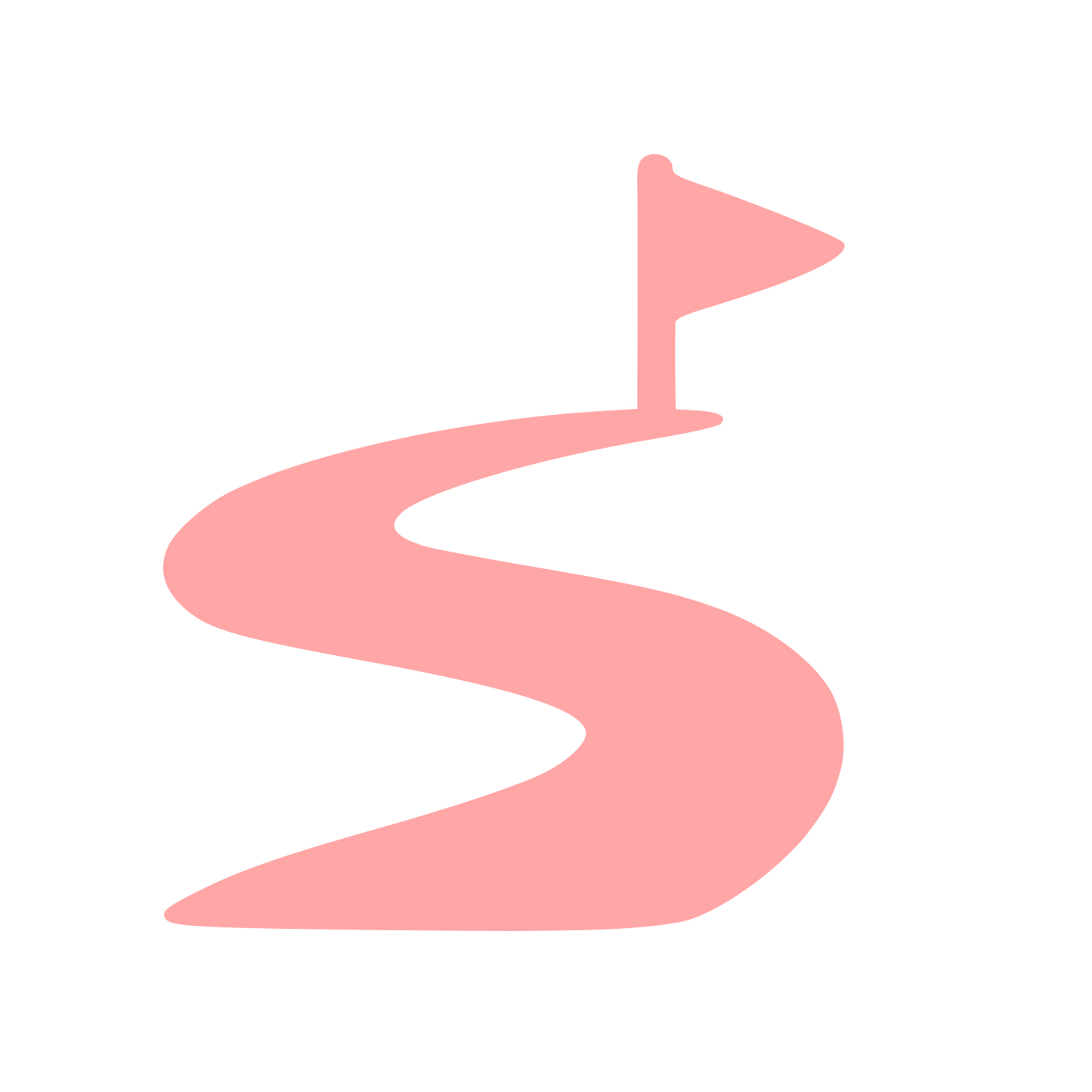 Golf Course Path Logo #ffa6a6