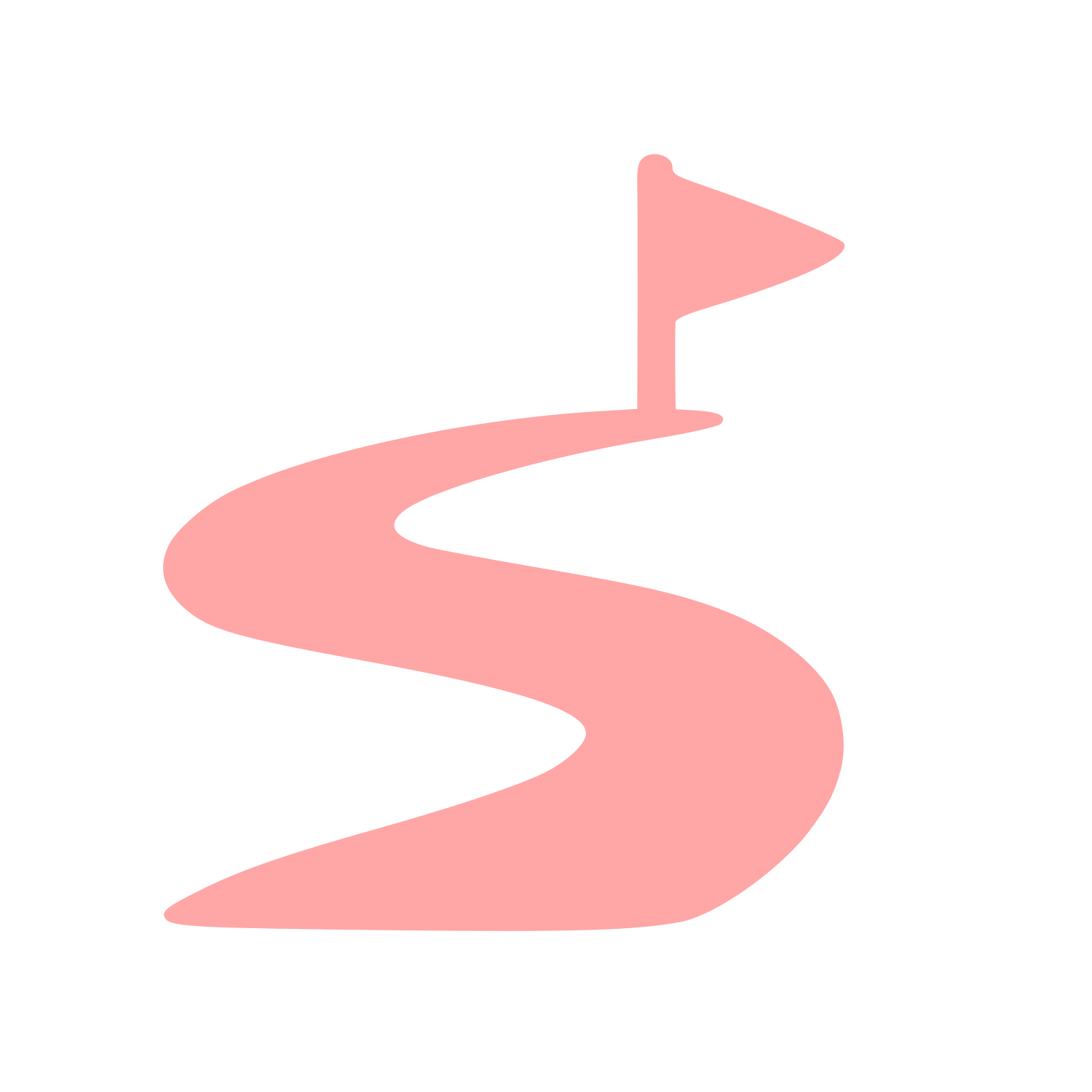 Golf Course Path Logo #ffa6a6
