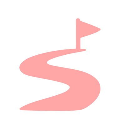 Golf Course Path Logo #ffa6a6