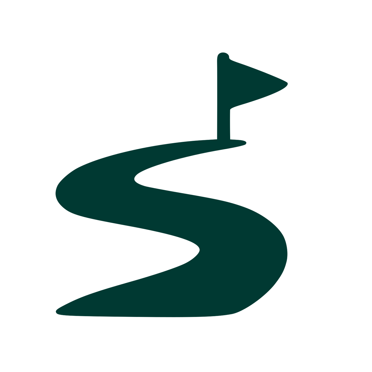 Golf Course Path Logo #003932