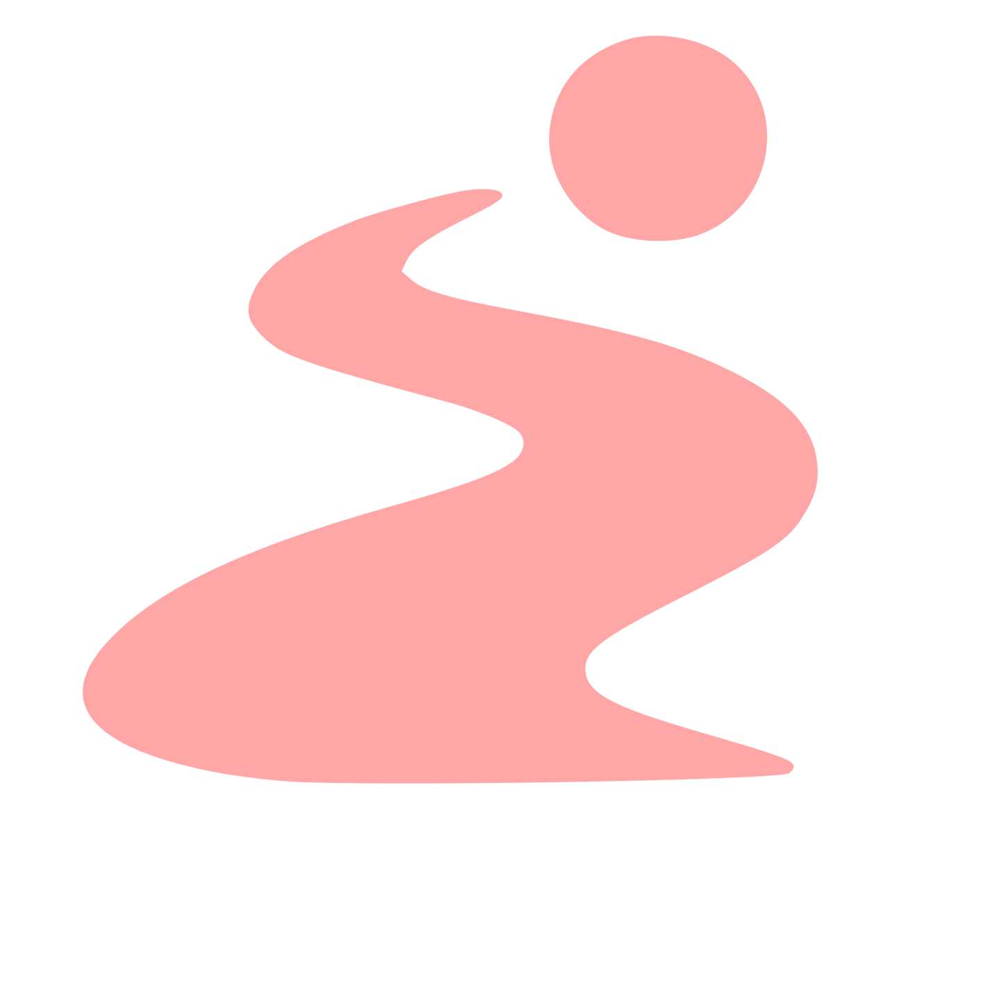 Winding Path Figure Logo #ffa6a6