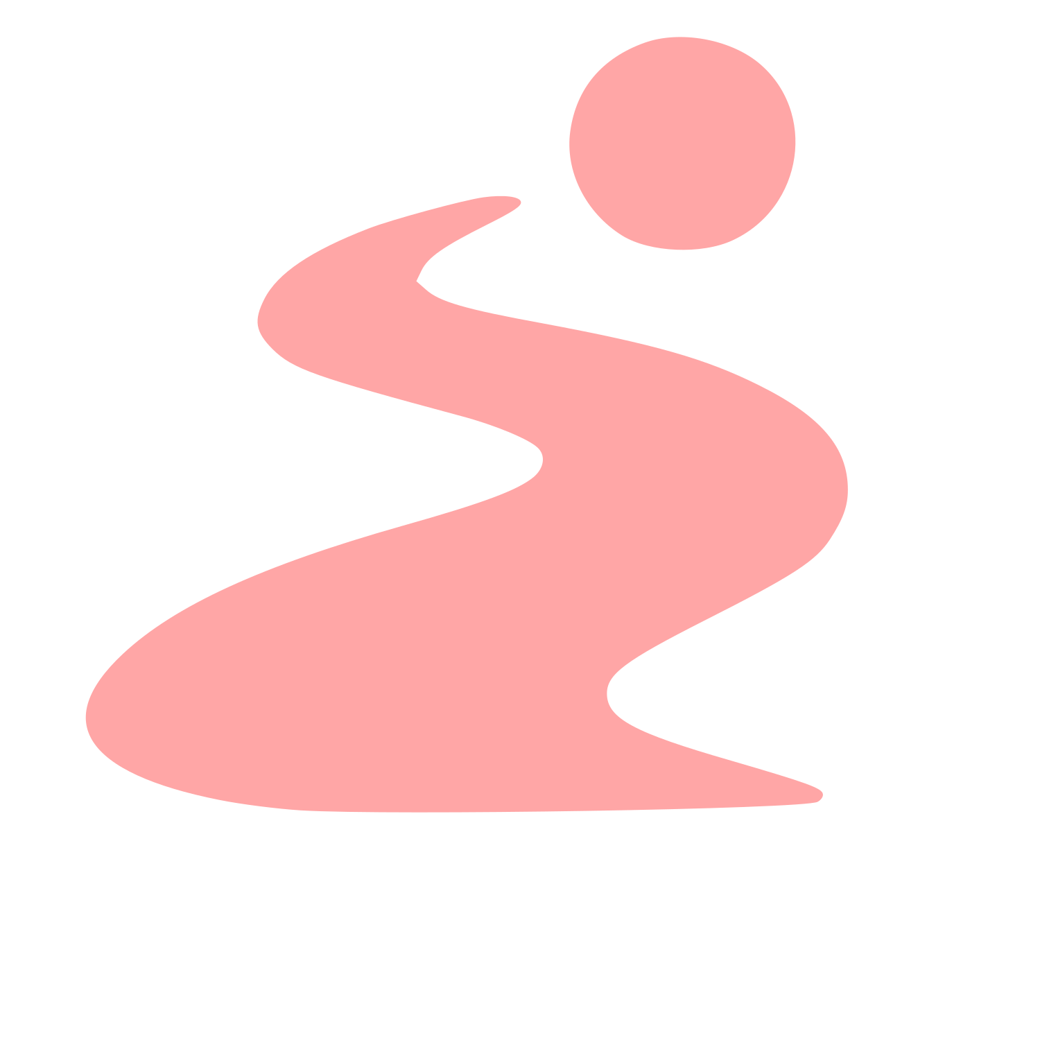 Winding Path Figure Logo #ffa6a6