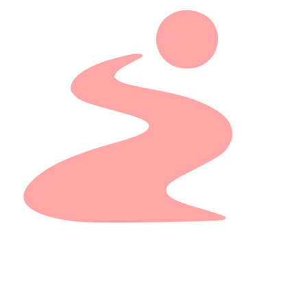 Winding Path Figure Logo #ffa6a6