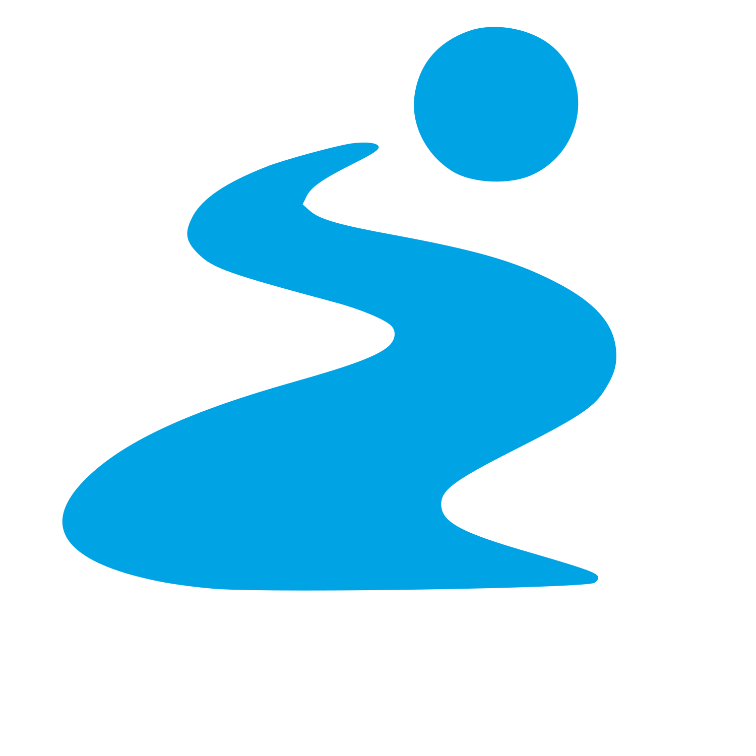 Winding Path Figure Logo #00a3e4