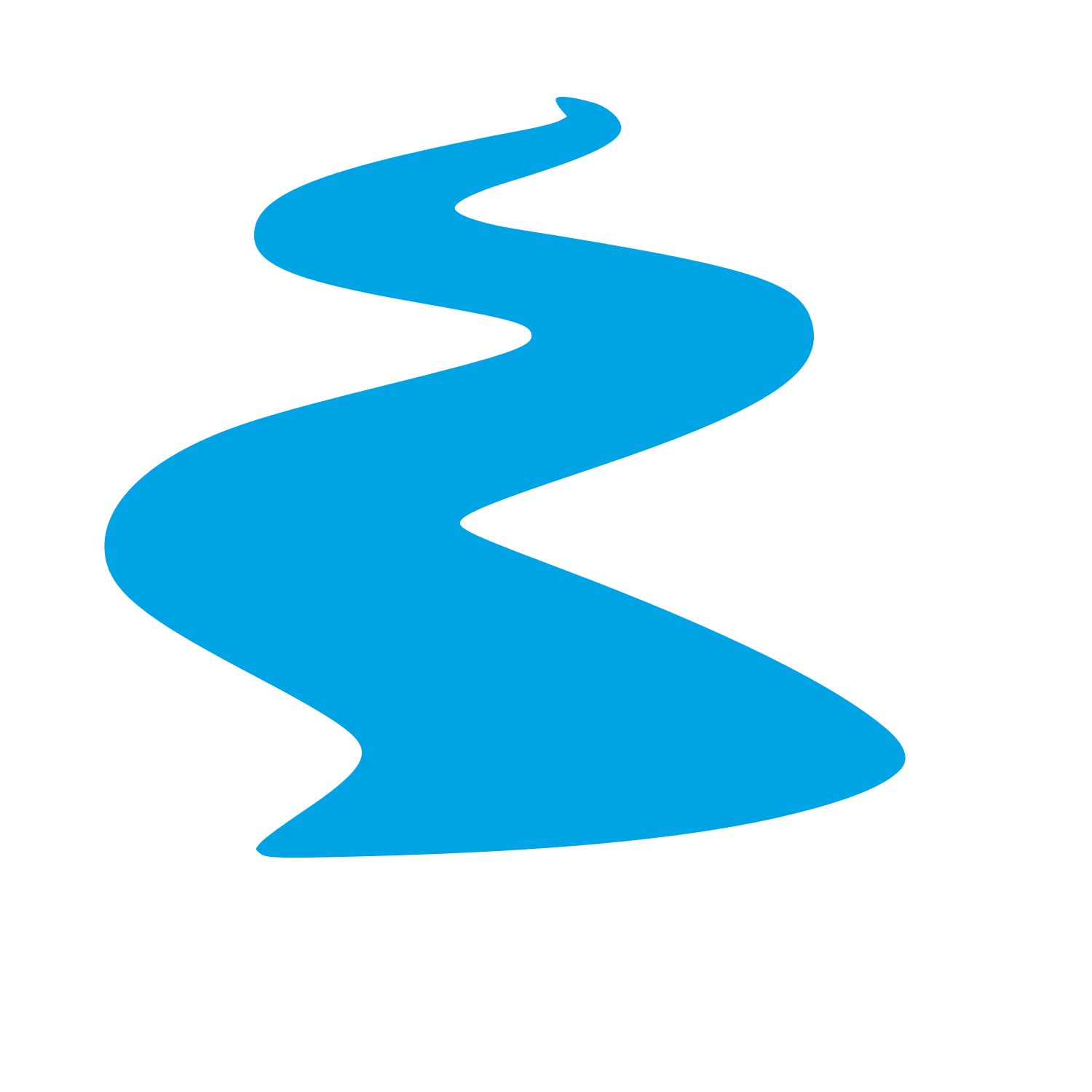 Winding River Path Logo #00a3e4
