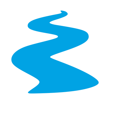 Winding River Path Logo #00a3e4