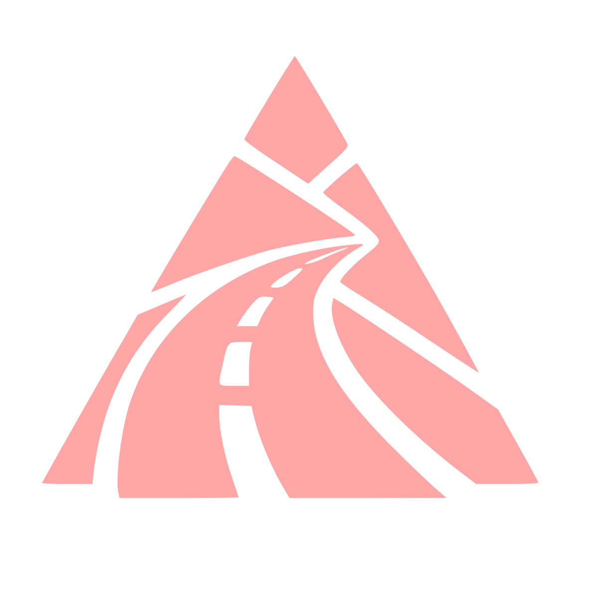 Mountain Road Triangle Logo #ffa6a6