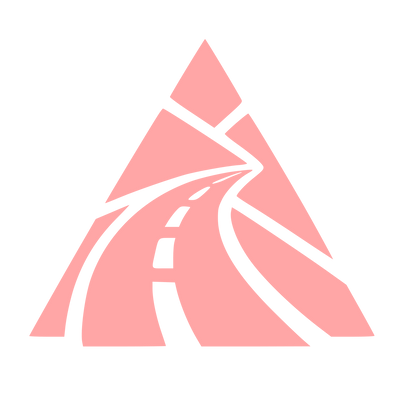 Mountain Road Triangle Logo #ffa6a6