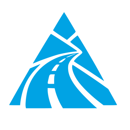 Mountain Road Triangle Logo #00a3e4