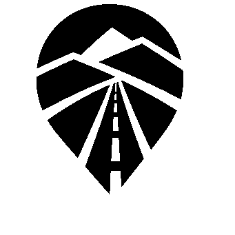 Road Mountain Map Pin Logo