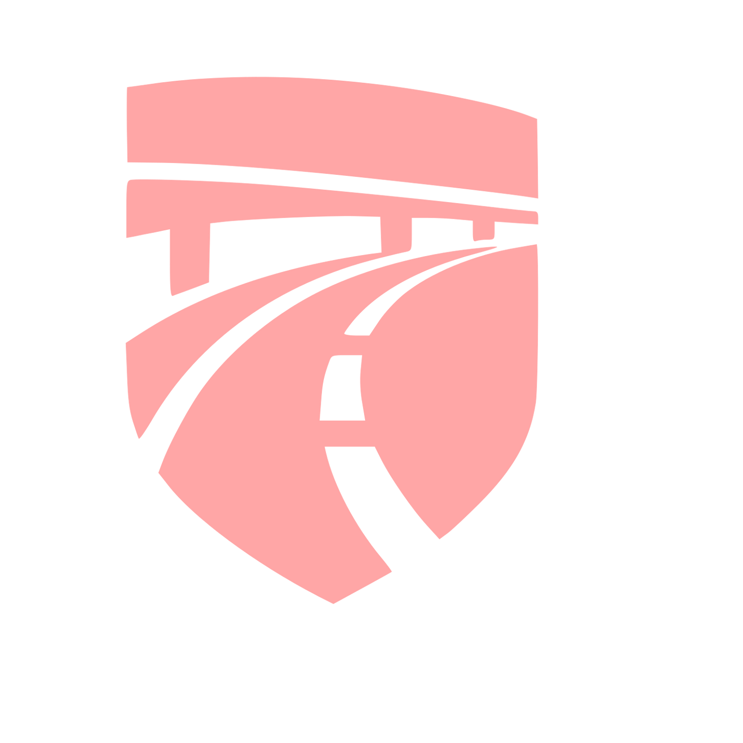 Highway Shield Road Logo #ffa6a6