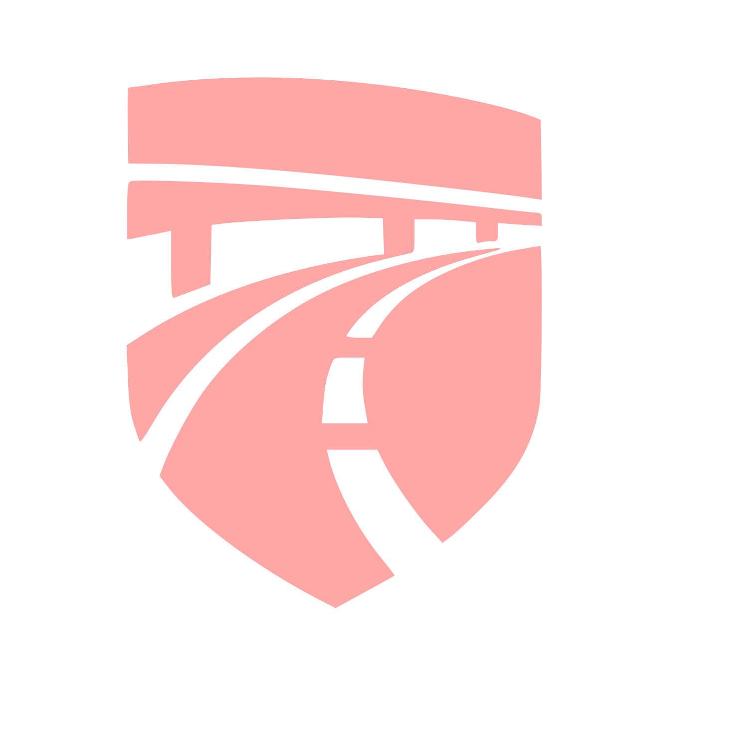 Highway Shield Road Logo #ffa6a6
