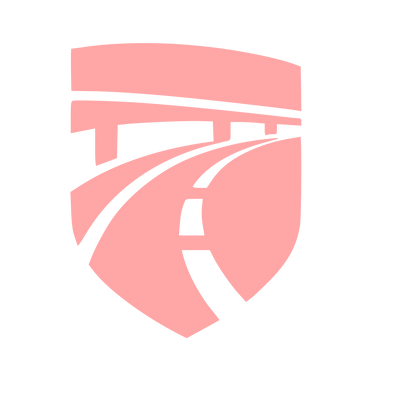 Highway Shield Road Logo #ffa6a6