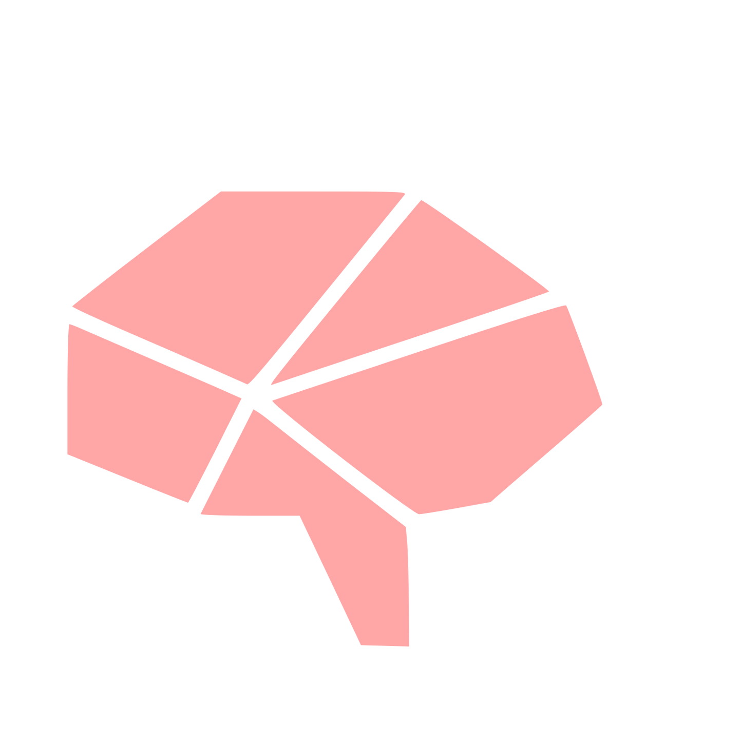 Geometric Brain Logo #ffa6a6