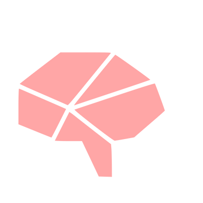 Geometric Brain Logo #ffa6a6