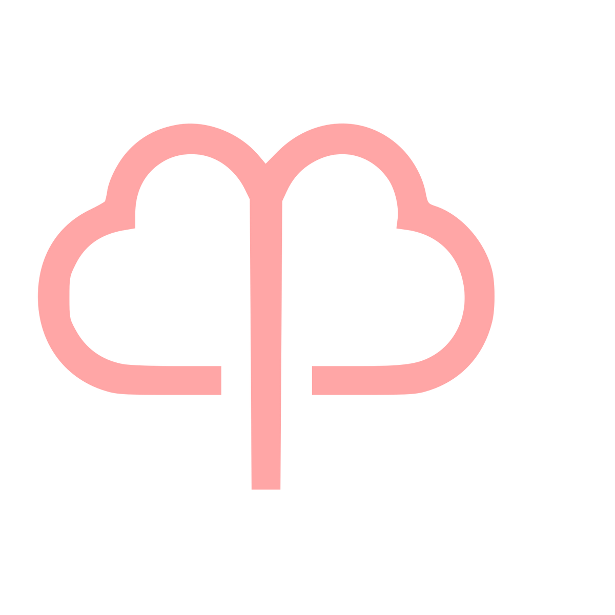 Cloud Tree Brain Logo #ffa6a6