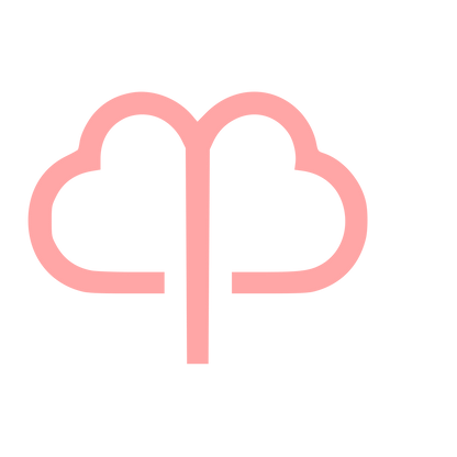 Cloud Tree Brain Logo #ffa6a6