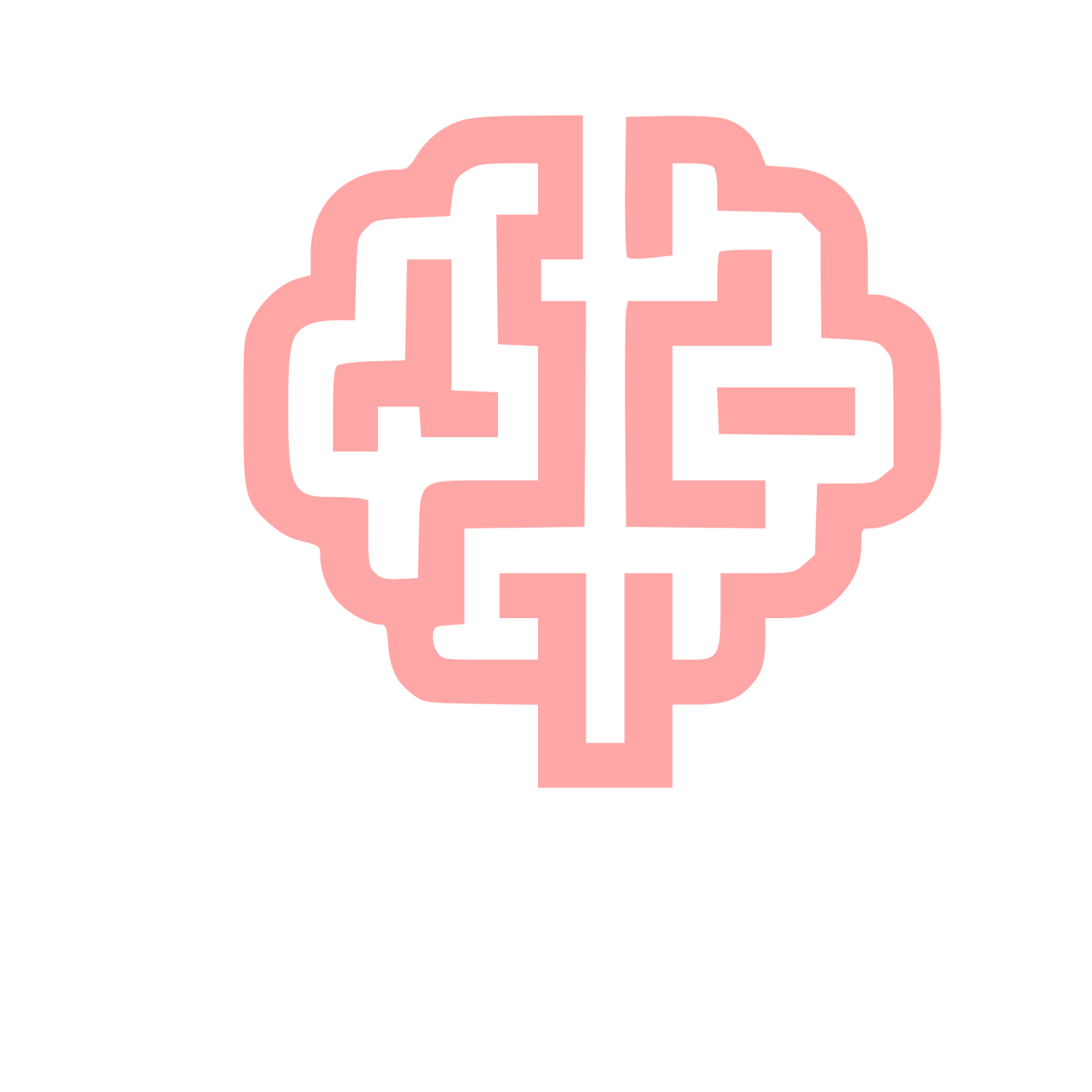 Maze Brain Logo #ffa6a6