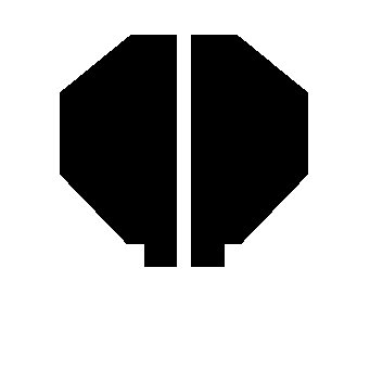 Split Brain Octagon Logo