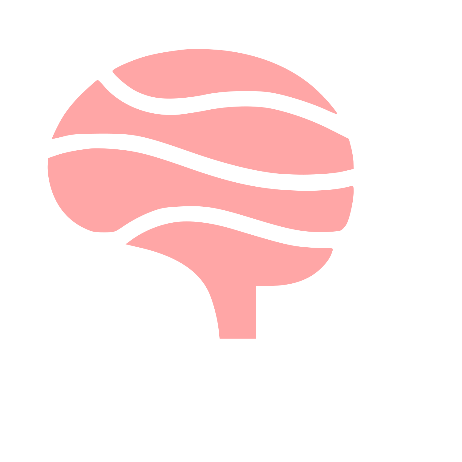 Wavy Brain Tree Logo #ffa6a6