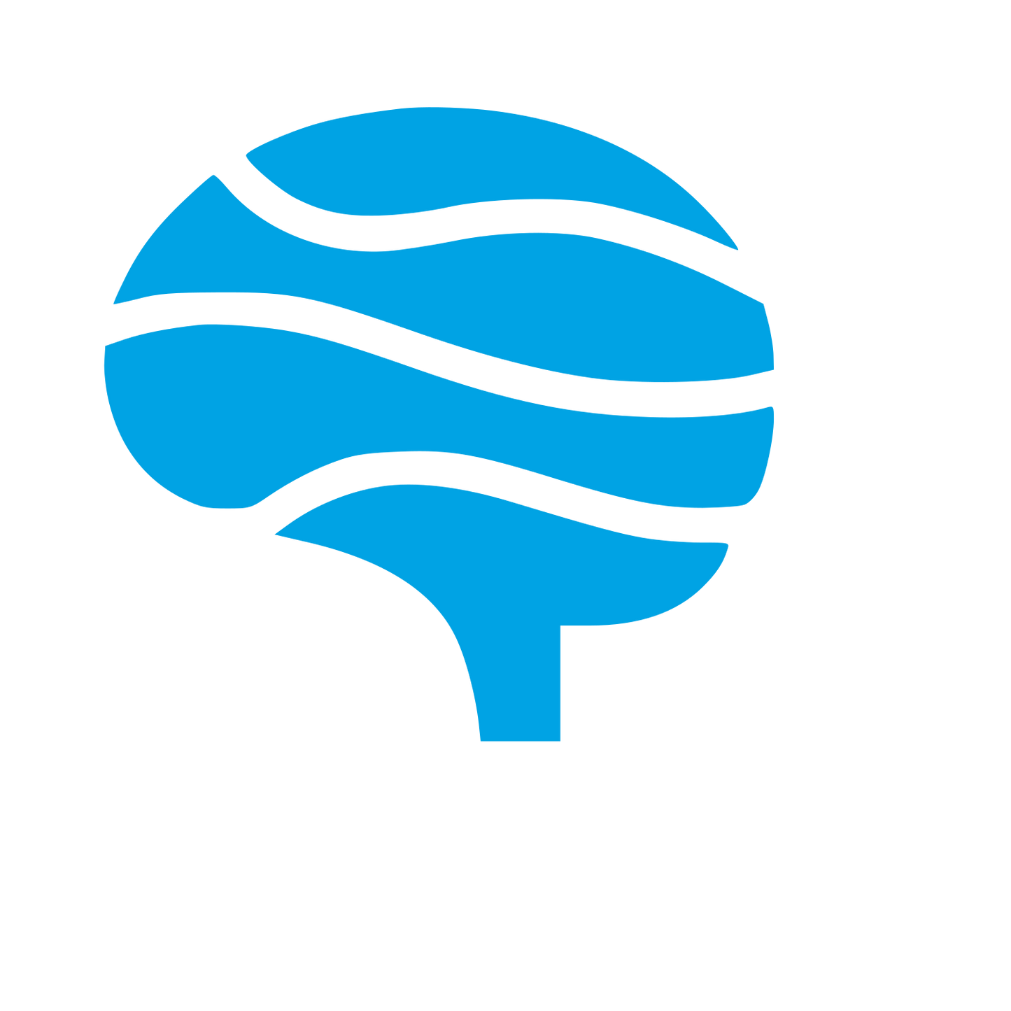Wavy Brain Tree Logo #00a3e4