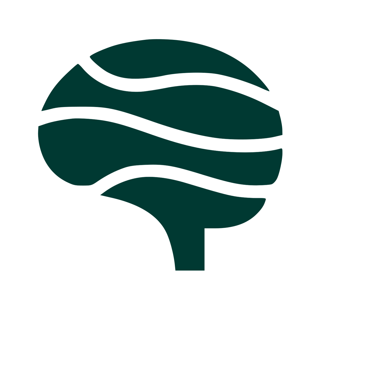 Wavy Brain Tree Logo #003932