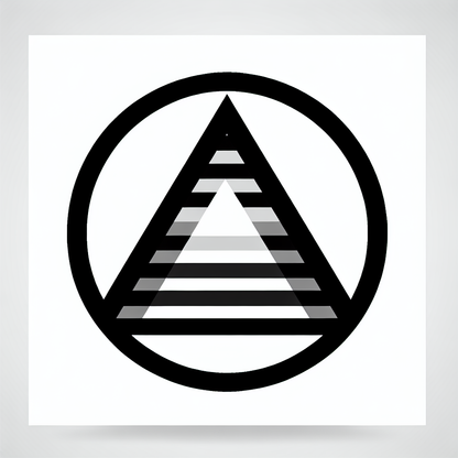 Striped Triangle Circle Logo